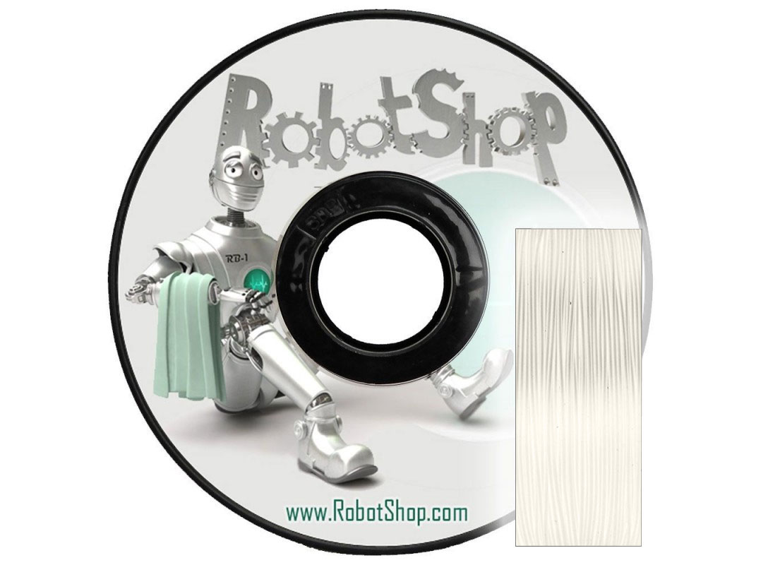 White TPU 250g 1.75mm Flexible Filament (With Spool)- Click to Enlarge