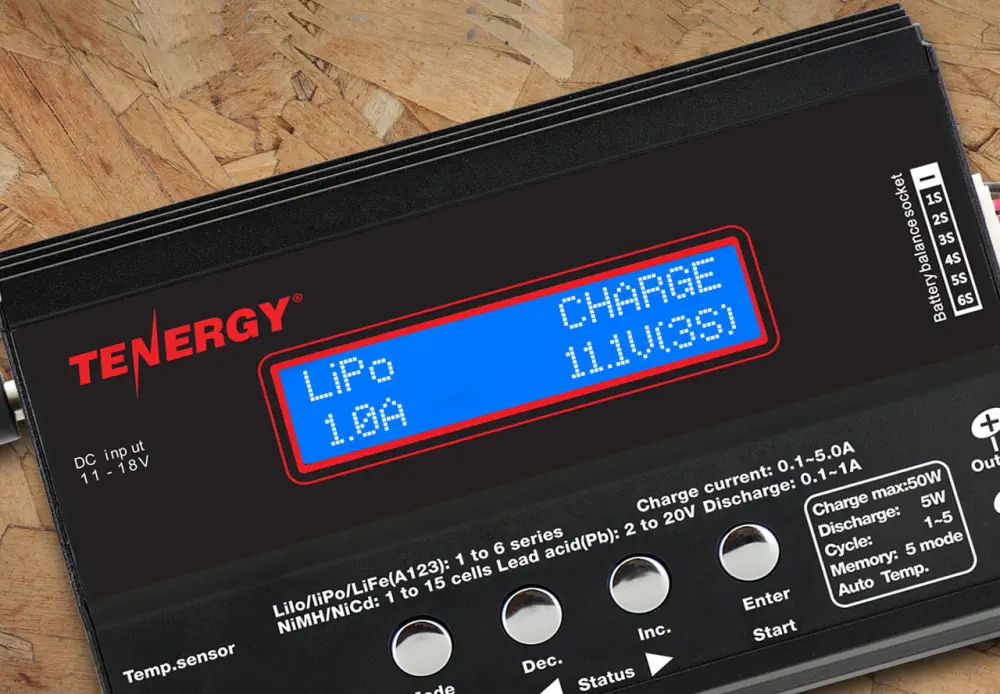 Tenergy TB6B Multi Balance Charger for NiMH/NiCd/LiPo/Li-Fe + Power Supply - Click to Enlarge