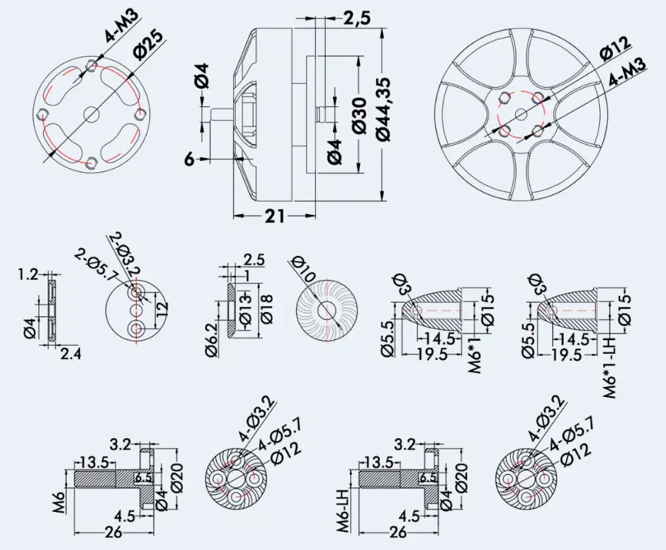 Moteur sans balais TMotor UAV Antigravité MN4006 KV380 (2x) - Cliquez pour agrandir