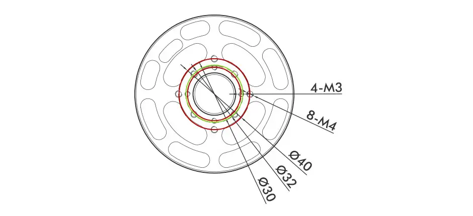 Motor sin Escobillas P80Ⅲ Pin KV100 - Haga Clic para Ampliar