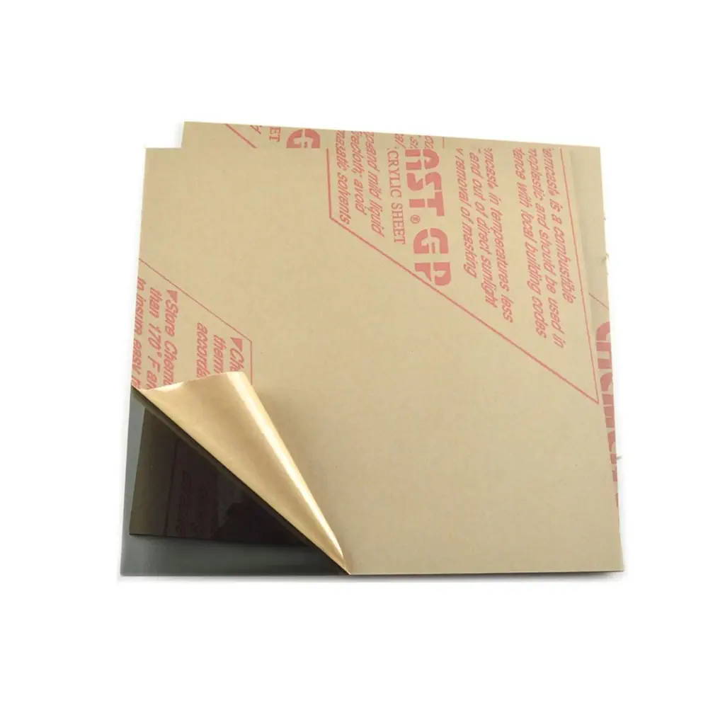 Feuilles d'Acrylique Gris transparent 3mm 12" x 12" (2pk)