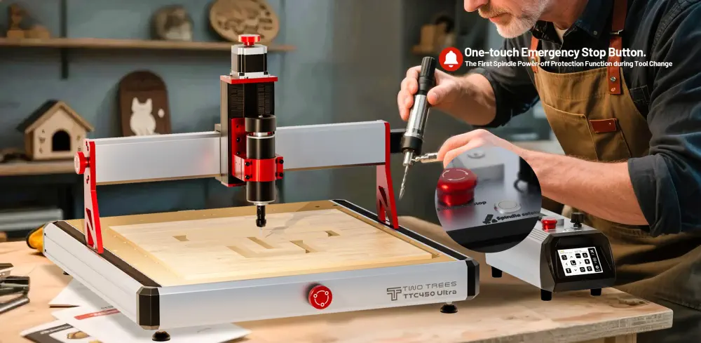 Twotrees TTC450 Ultra CNC Router Machine - RobotShop