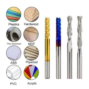 Twotrees 40 pcs End Mills CNC Router Bits