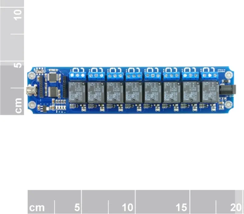 TOSR08 8 Channel Bluetooth Relais Kit - Dimensions