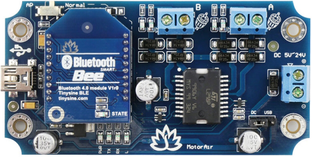 MotorAir v2 - Bluetooth Dual Motor Driver Smartphone Remote Control Kit