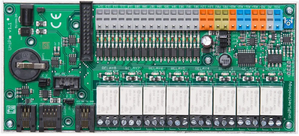 UniPi 1.1-Erweiterungskarte für Raspberry Pi - Zum Vergrößern klicken