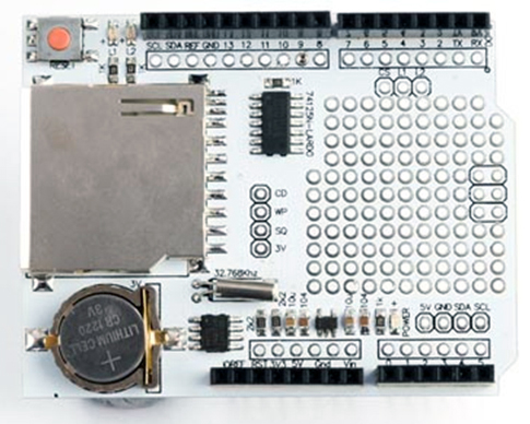 Data Logging Shield for Arduino- Click to Enlarge