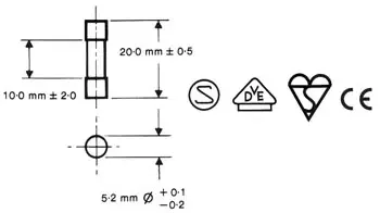 Jeu de fusibles 5 x 20 mm rapide - Cliquez pour agrandir