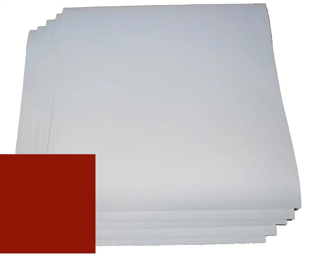 Feuille de Vinyle Adhésive Permanent Rouge 12" x 24" (5pk)