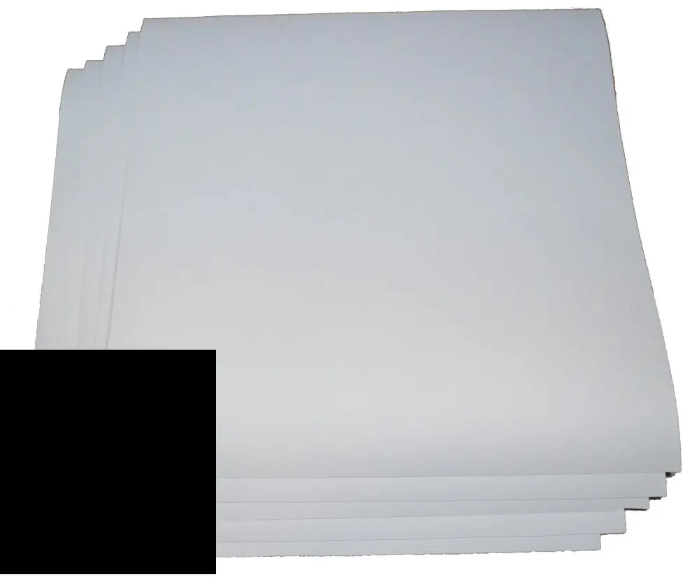 Feuille de Vinyle Adhésive Permanent Noire 12" x 24" (5pk)