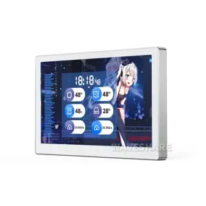 Waveshare 8 " Moniteur USB, Écran LCD AIO, Panneau IPS, Interface Type-C, Boîtier Métal CNC (Argent)