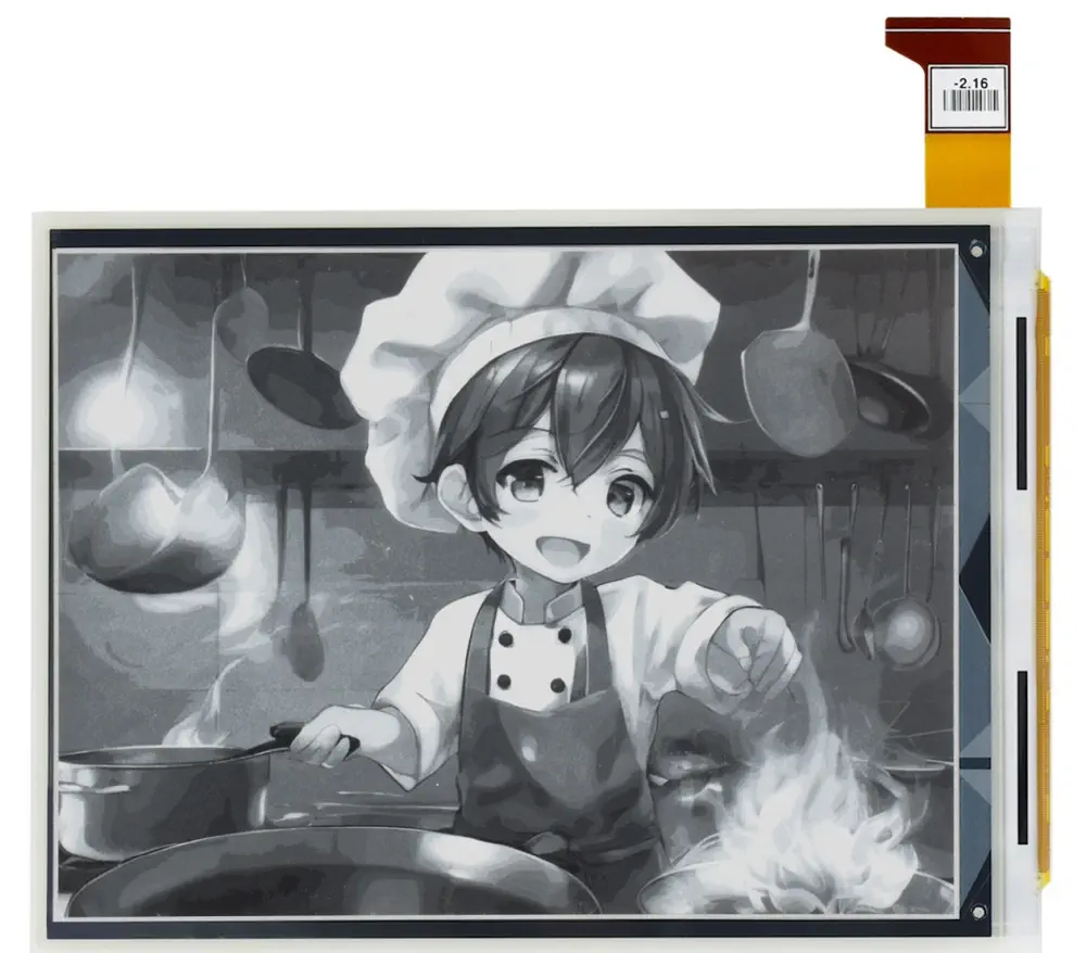 Illustration of 1448×1072 High Definition 6inch E-Ink Raw Display - Dimensions