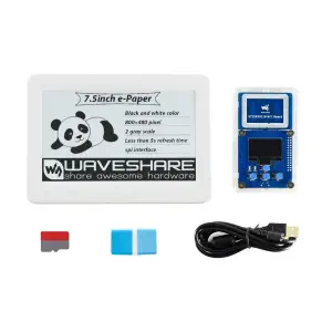 Waveshare 7.5" Kit d'Évaluation e-Paper Alimenté par NFC, Alimentation et Transfert de Données Sans Fil (Non Compatible avec Samsung)