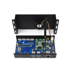 Waveshare Mini-ordinateur PoE basé sur Raspberry Pi Compute Module 4 (non inclus)