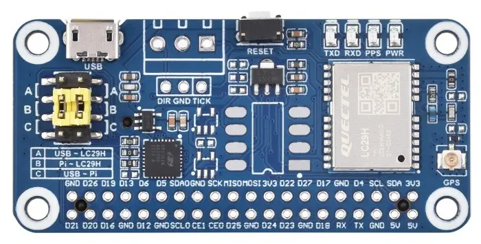 LC29H Series Dual-band GPS Module for Raspberry Pi - Dimensions