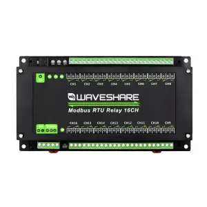 Waveshare Modbus RTU Module Relais 16-Ch, Interface RS485, avec Circuits de Protection Multiple d'Isolation