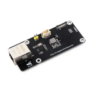 Waveshare PCIe vers Gigabit ETH Board (C) pour Raspberry Pi 5, Prend en charge Raspberry Pi OS, Sans pilote, Adaptateur Plug & Play