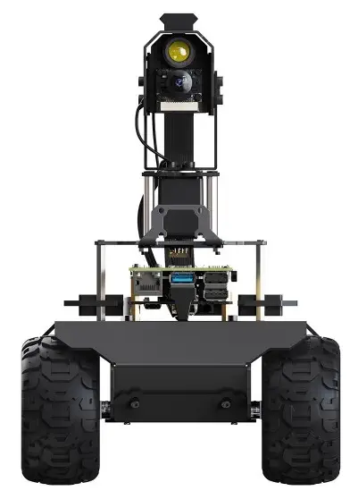 RaspRover 4WD AI Roboter Draufsicht - Abmessungen