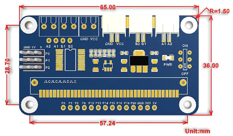 micro:bit用モータおよびサーボドライバブレイクアウト