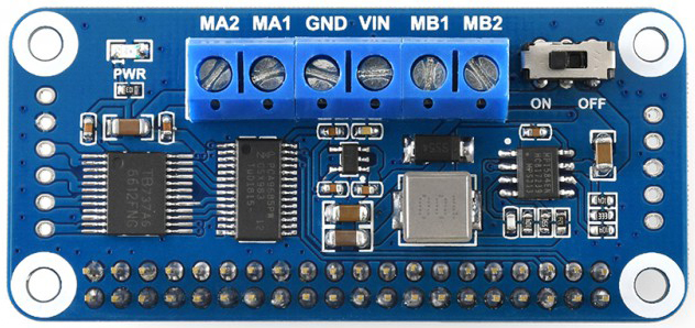 Waveshare 2x3A Motor Driver HAT For Rasberry PI- Click to Enlarge