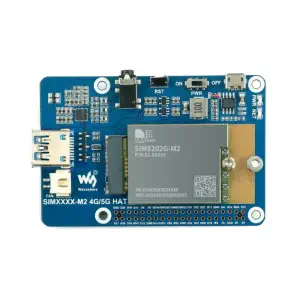 Waveshare SIM8202G-M2 5G HAT for Raspberry Pi, 5G/4G/3G Support, Snapdragon X55, Multi Mode Multi Band (US)