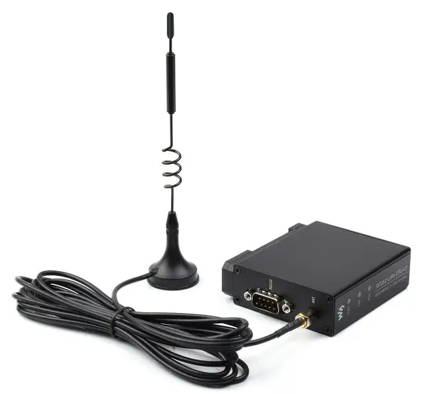 Rail-Mount SX1262 LoRa Data Transfer Unit Front View - Dimensions