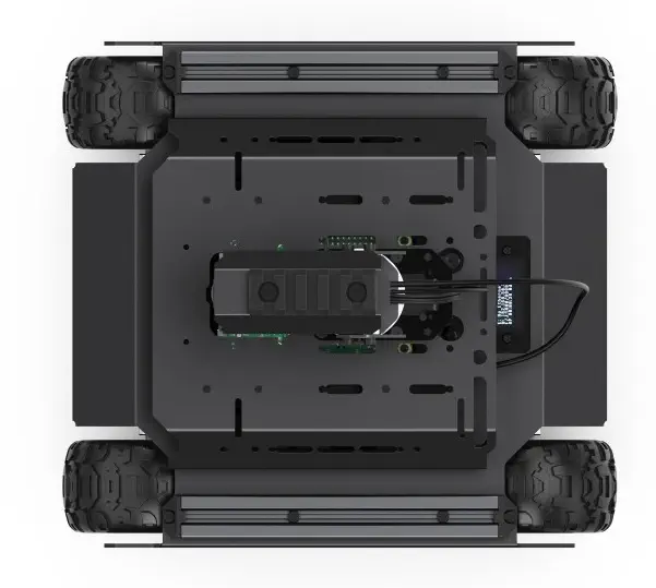 UGV Rover 6 Wheel AI Robot Top View - Dimensions