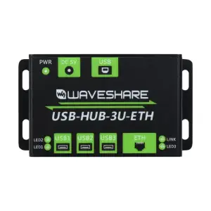 Waveshare USB HUB industriel multifonctionnel, extension de 3 ports USB + port Ethernet 100m (EU)