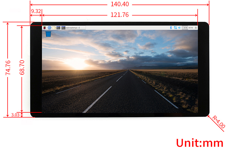 5,5-Zoll HDMI AMOLED 1080 x 1920 Kapazitives Display - Zum Vergrößern klicken
