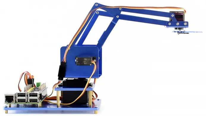 Bluetooth / WiFi 4-DOF Metal Robot Arm Kit for Raspberry Pi- Click to Enlarge