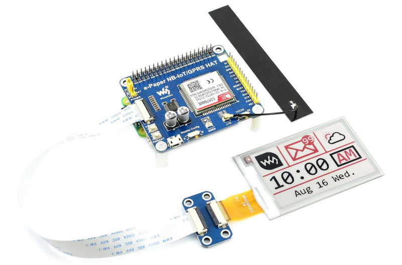 Waveshare e-Paper IoT Driver HAT for Raspberry Pi - Click to Enlarge