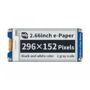 Waveshare Module d'Affichage E-Ink 2,66 pouces 296x152 E-Paper (Noir/Blanc)