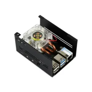 Boîtier en Métal pour Raspberry Pi 4 avec Ventilateur de Refroidissement ICE