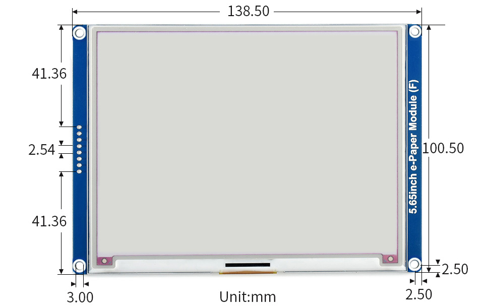  Waveshare 600x448, 5.65-In ACeP 7-Color E-Paper E-Ink Display Module - Click to Enlarge