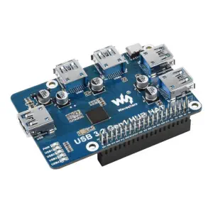 HAT HUB Waveshare USB 3.2 Gen1 pour Raspberry Pi avec 4x ports USB 3.2 Gen1 