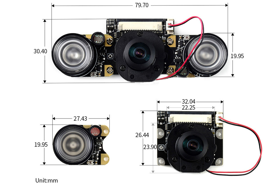 Waveshare IMX219-160 8MP IR-CUT Camera 162° FOV for Jetson Nano / Compute Module - Click to Enlarge