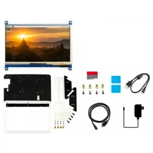 Kit d'écran LCD tactile capacitif de 7 pouces pour Raspberry Pi 4 avec prise UE 