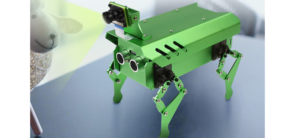 Perro Robot Biónico de Código Abierto PIPPY Compatible c/ RPi (No Incluida) - Haga Clic para Ampliar