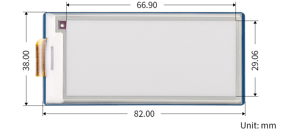 2.9in E-Paper E-Ink Display Module (B) for Raspberry Pi Pico, 296x128, SPI - Click to Enlarge