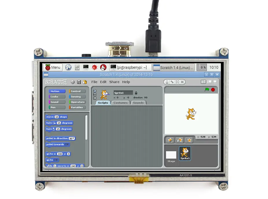 5" Resistive Touch Screen LCD for Raspberry Pi