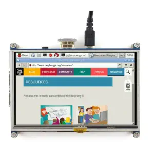 Écran LCD avec Toucher Résistif 5" pour Rasberry Pi