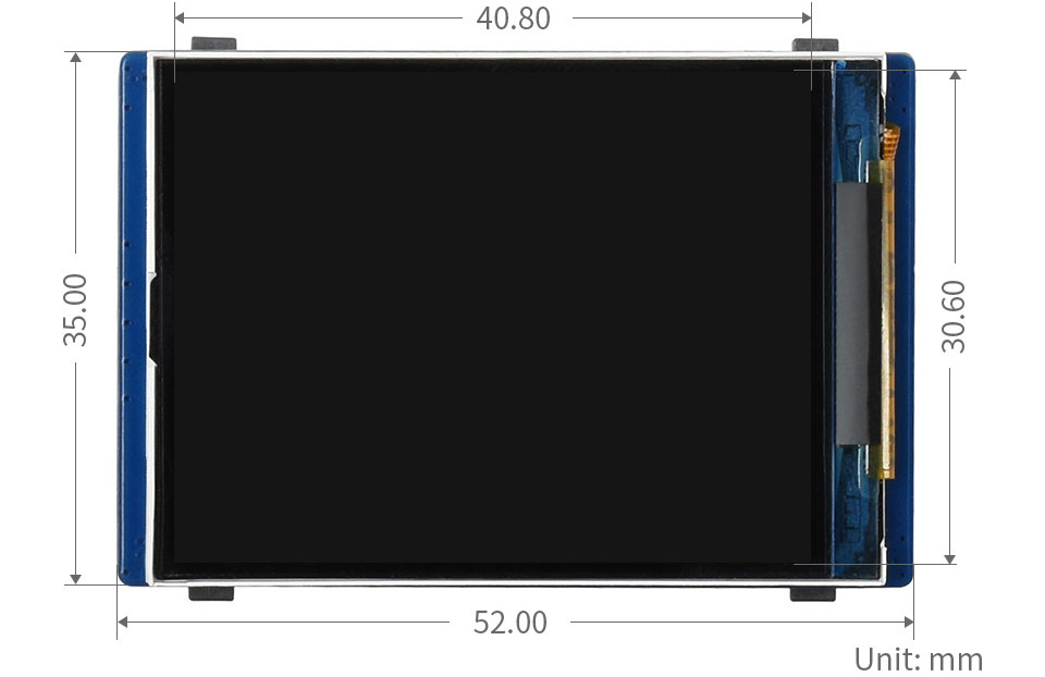 2-inch 320x240 LCD Display Module for Raspberry Pi Pico, 65K Colors, SPI - Click to Enlarge
