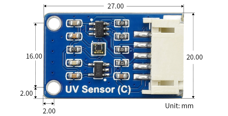 Digital LTR390-UV Ultraviolet Sensor (C), Direct UV Index Value Output, I2C - Click to Enlarge