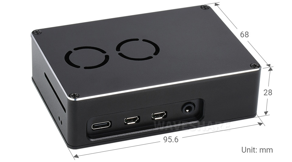 Dual Fan Case for Raspberry Pi 4, Dull-Polish Surface - Click to Enlarge