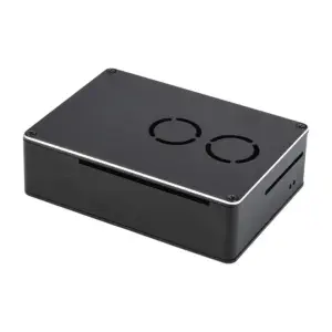Boîtier à double ventilateur pour Raspberry Pi 4, surface polie terne