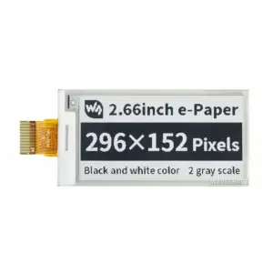 Panneau d'affichage brut e-Paper E-Ink de 296 x 152, 2,66 pouces, noir/blanc