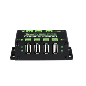 HUB USB de qualité industrielle, 4 ports USB 2.0, prise américaine double hôte commutable
