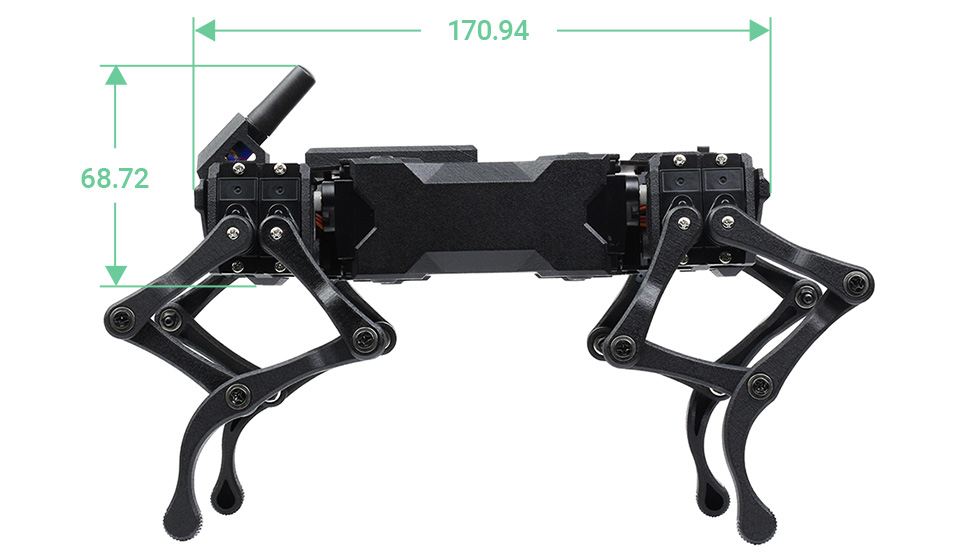 WAVEGO 12-DOF Bionic Dog Robot for ESP32 & PI4B w/ Facial Recognition (US Plug) - Click to Enlarge