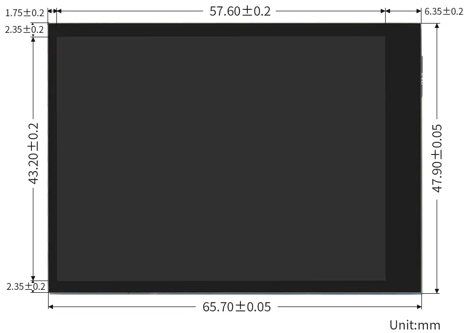 Placa de Expansión de Pantalla Táctil de 2,8 pulg para RPi CM4 c/ Expansor de Interfaz