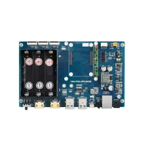 Carte de base PoE UPS pour RPi CM4, Gigabit Ethernet, Dual HDMI, Quad USB2.0